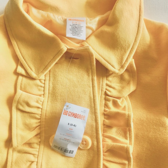 Gymboree Yellow Ruffled Pea Coat - Picture 2 of 3